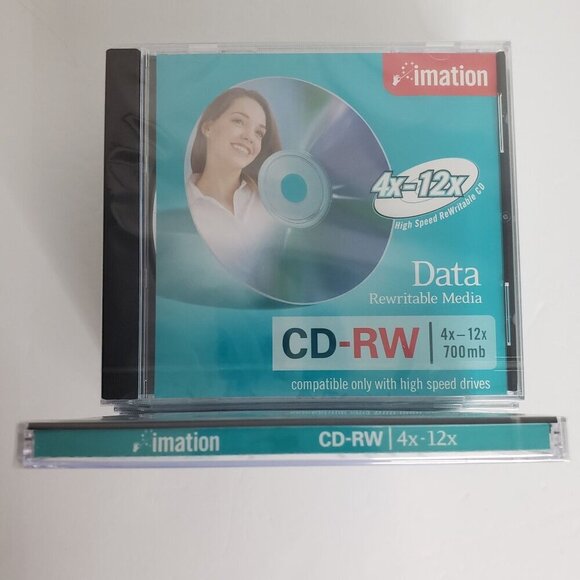 Lot of 8 Blank CD-RW Discs 700MB 4x-12x Imation Data Rewritable Media NEW Sealed - Picture 7 of 7